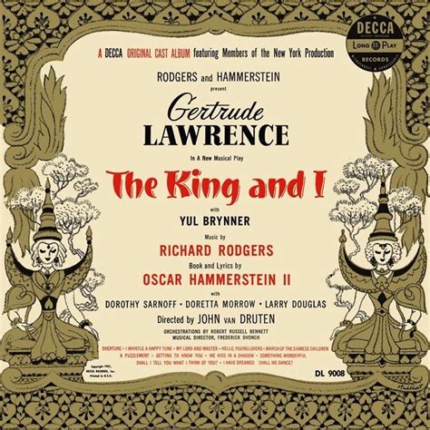 The King and I (Original Broadway Cast) – Something Wonderful Lyrics ...