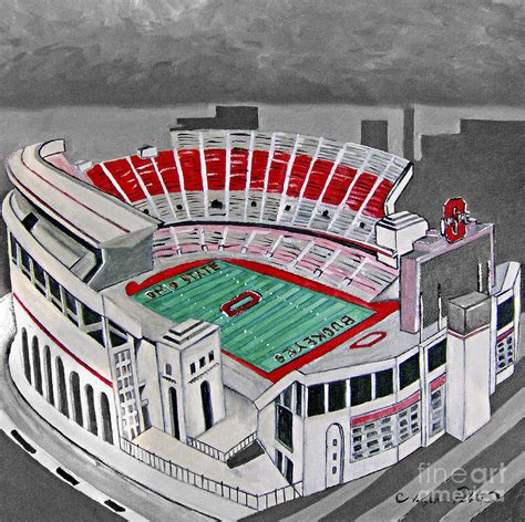 O.H.I.O Ohio State Stadium Painting by Joseph Palotas - Fine Art America