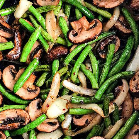 Air fryer green beans and mushrooms - Air Fryer Yum