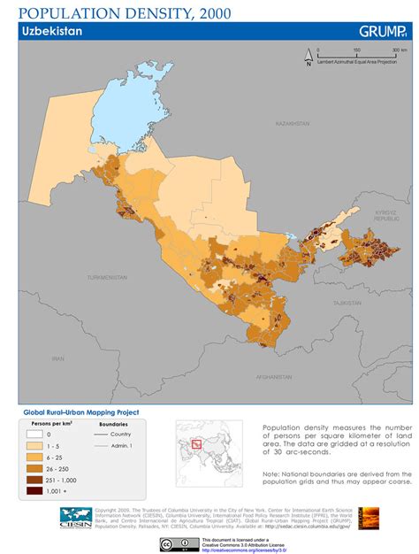 Uzbekistan: Population Density, 2000 | Population density me… | Flickr