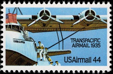 Martin M-130 China Clipper | Air mail, Stamp, Usa stamps