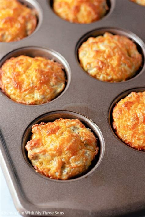 Sausage Breakfast Muffins Recipe l Kitchen Fun With My 3 Sons