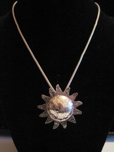 Sterling Silver Sun Pendant | Etsy | Pendant, Silver, Sterling