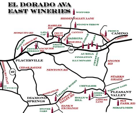 Sierra Wines - El Dorado East Map Page