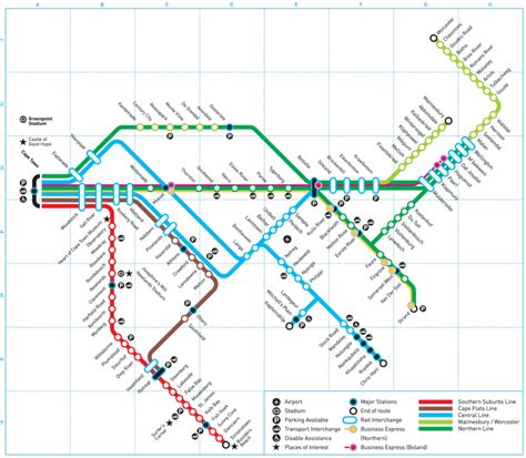 Transit Maps: Submission – Official Map: Metrorail Western Cape, South ...