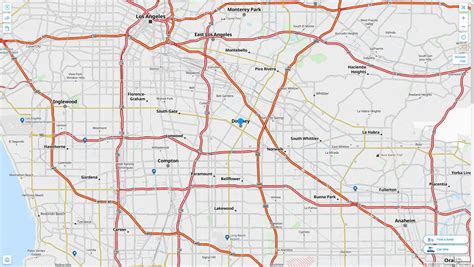 Downey, California Map