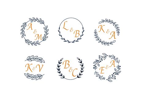 Wedding Monogram Logos Template Collection