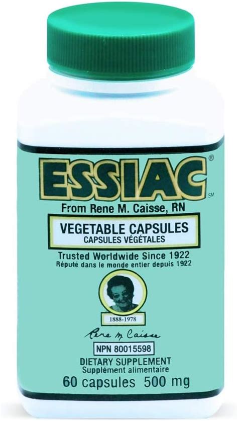 Amazon.com: ESSIAC All-Natural Herbal Extract Capsules – 60 capsules | Powerful Antioxidant ...