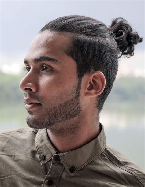 Man Bun Undercut Curly