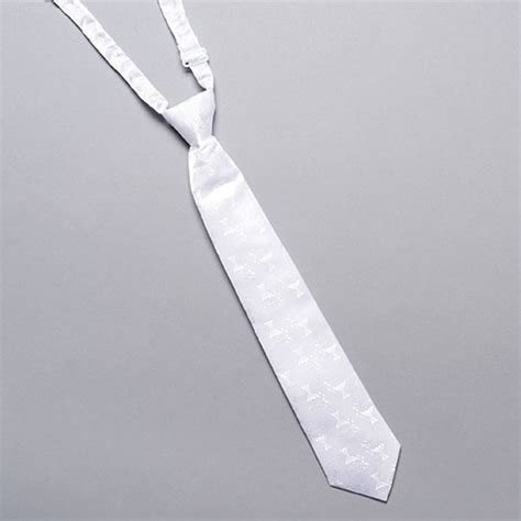 First Communion Tie| Damask | White | Pre-Knotted | 12" - F.C. Ziegler ...