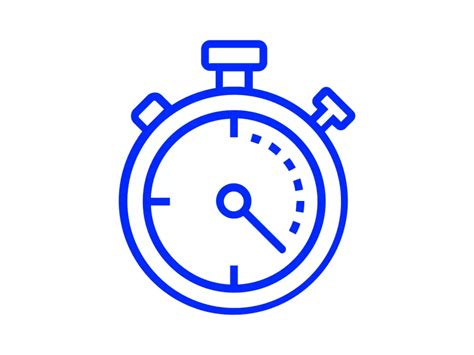 Clock Timer Blue Icon PNG vector in SVG, PDF, AI, CDR format