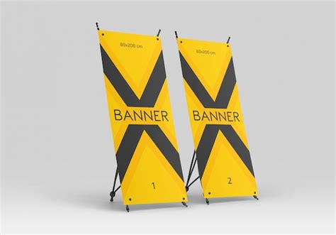 Premium PSD | X banner mockup