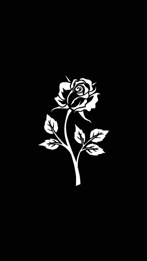 Black And White Rose, White Animated Rose, black background, HD phone wallpaper | Peakpx