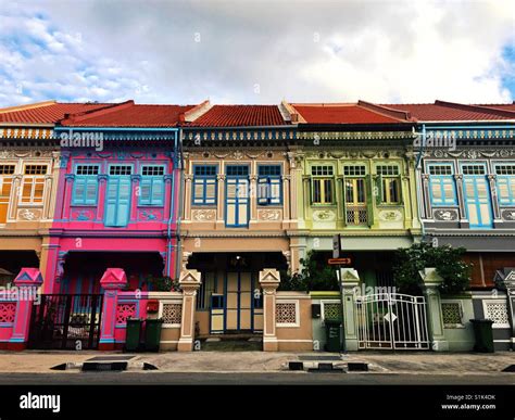 Colors Of Peranakan House in Singapore Stock Photo - Alamy