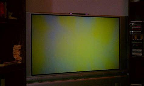 how do I get reid of yellow spots on my plasma tv? when I go