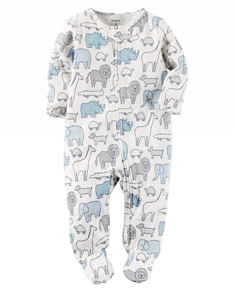 Cotton Zip-Up Sleep & Play | Baby boy pajamas, Carters baby clothes ...