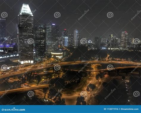 Night View Inside Roller Coaster. Stock Photo - Image of highway ...