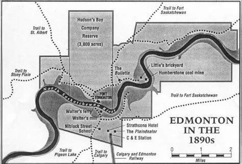 Map of Edmonton from the 1890's. | Edmonton, Edmonton alberta, Alberta canada