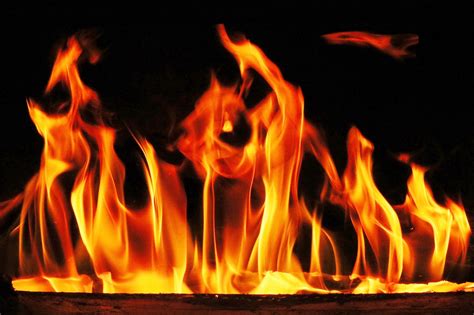 Flames In Fireplace Free Stock Photo - Public Domain Pictures