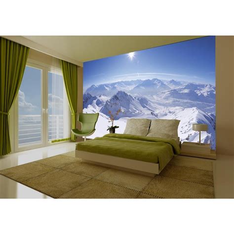 Mountain Scene Wall Mural (3.15m x 2.32m) | 1Wall | Simple wall decor ...