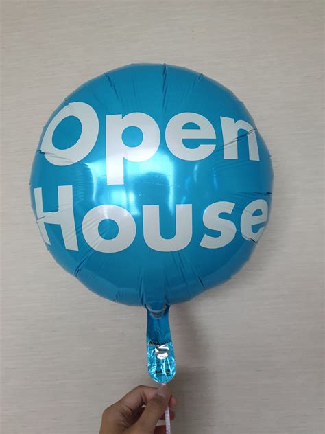 Anagram P.O.P. Open House 18-Inch Blue Mylar Balloon | Mylar balloons ...