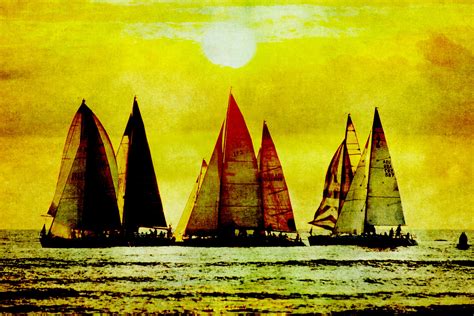 Sailboats Vintage Grunge Painting Free Stock Photo - Public Domain Pictures