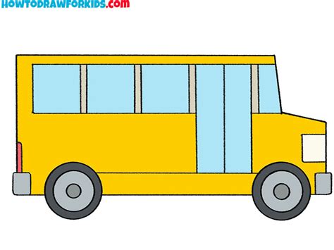 How to Draw a School Bus - Easy Drawing Tutorial For Kids