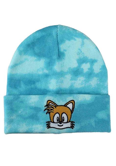 Sonic Tie Dye Tails Embroidered Knit Beanie