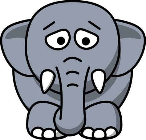 Sad Elephant Clip Art at Clker.com - vector clip art online, royalty ...