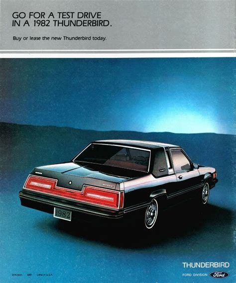 1982 ford thunderbird brochure