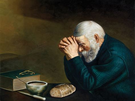 Old Man Praying Faith Religious Print Poster | eBay