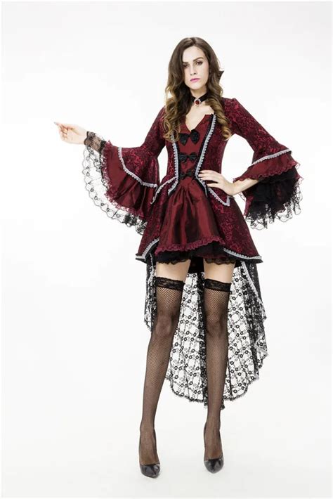 Halloween Women Vampire Costumes Cosplay Gothic Vampire Outfit The ...