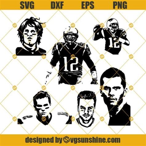 Tom Brady SVG Bundle, Football Lovers SVG, Tom Brady SVG DXF EPS PNG ...