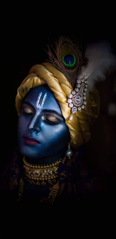 Dark Krishna Wallpaper Classic Krishna Wallpaper Digital Download ...