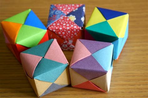 3d origami cube ~ easy arts and crafts ideas