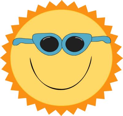 Sun With Sunglasses Clipart