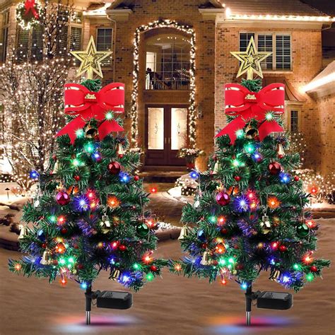 80LED Solar Christmas Tree Lights, 8 Modes outdoor Christmas tree ...