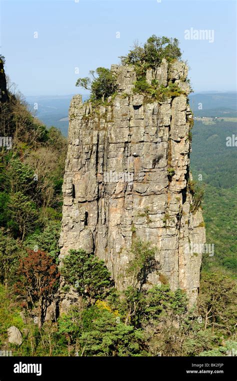 The freestanding quartzite buttress of Pinnacle Rock near Graskop in Mpumalanga Province, South ...