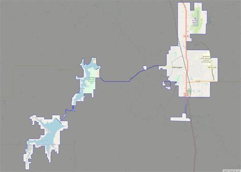 Map of Okmulgee city