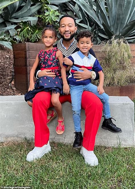 John Legend poses in red, white, and blue outfits with his kids | Daily ...