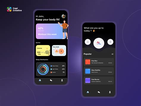 Fitness Tracker App by Capi Product on Dribbble