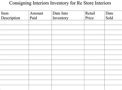 Best Antique Inventory Template Maintenance Downtime Tracking Excel