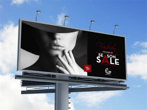 Free Outdoor Advertisement Hoarding MockUp PSD