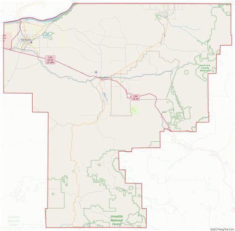 Map of Umatilla County, Oregon - Địa Ốc Thông Thái