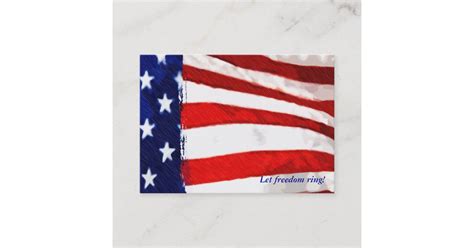 American Flag Business Card | Zazzle