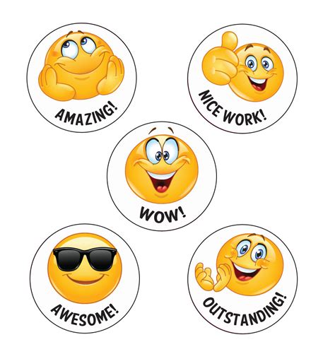 School Stickers | WOW! Emoji Reward Stickers. Free Delivery