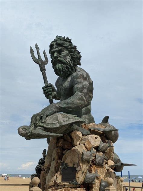 VA Beach, VA Trident, Statue Of Liberty, Places To Go, Lion Sculpture, Beach, Landmarks, Statue ...