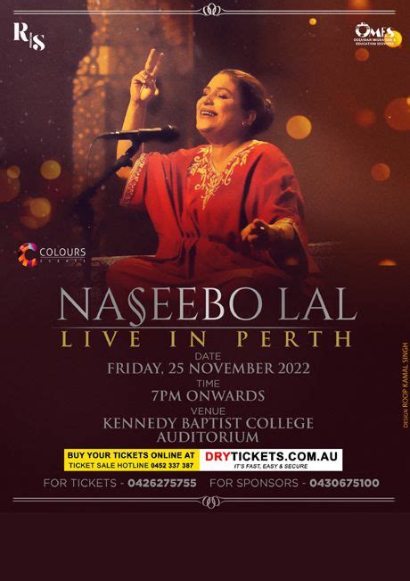 The Melody Queen Naseebo Lal Live In Perth - DryTickets.com.au