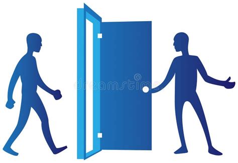 Person Opening Door stock vector. Illustration of escape - 21702822