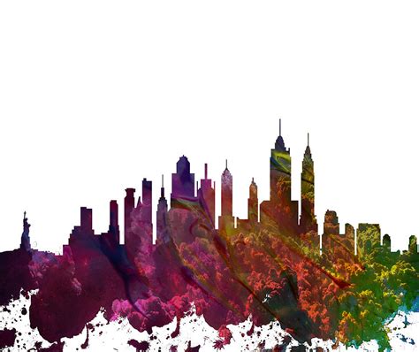 New York City Skyline Drawing by Celestial Images - Fine Art America